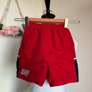 Y2K kids Sesame Street red swim shorts size 2T